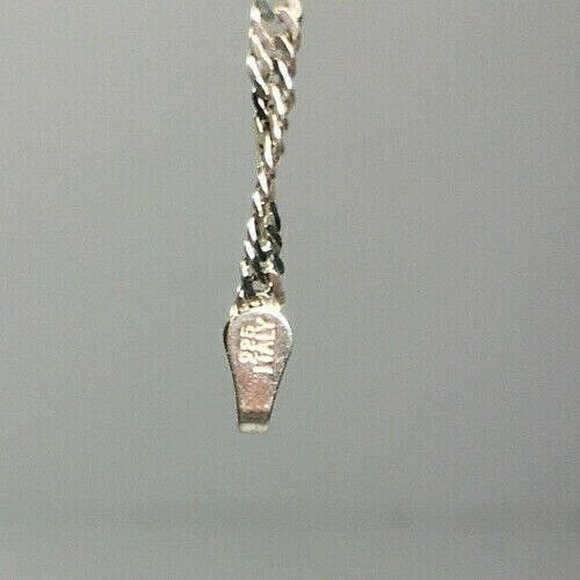 Sterling Silver Ornate Heart Necklace Twist Chain - Picture 10 of 12